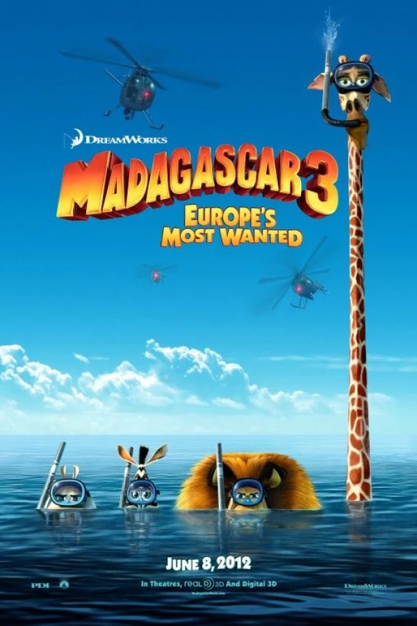 Madagascar 3: Flucht durch Europa Poster