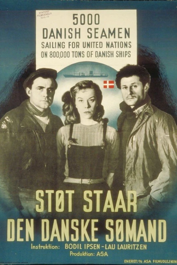 Støt står den danske sømand Poster
