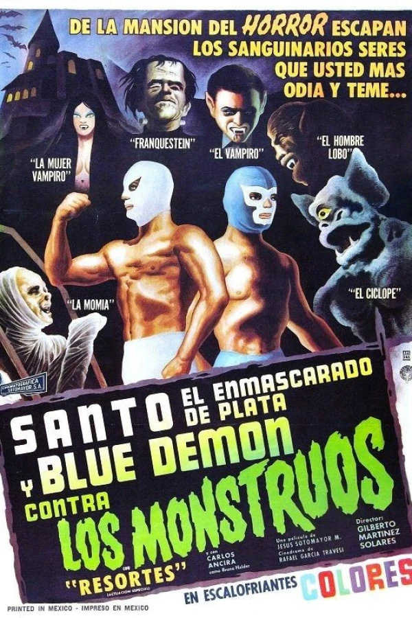 Santo and Blue Demon Against the Monsters Poster